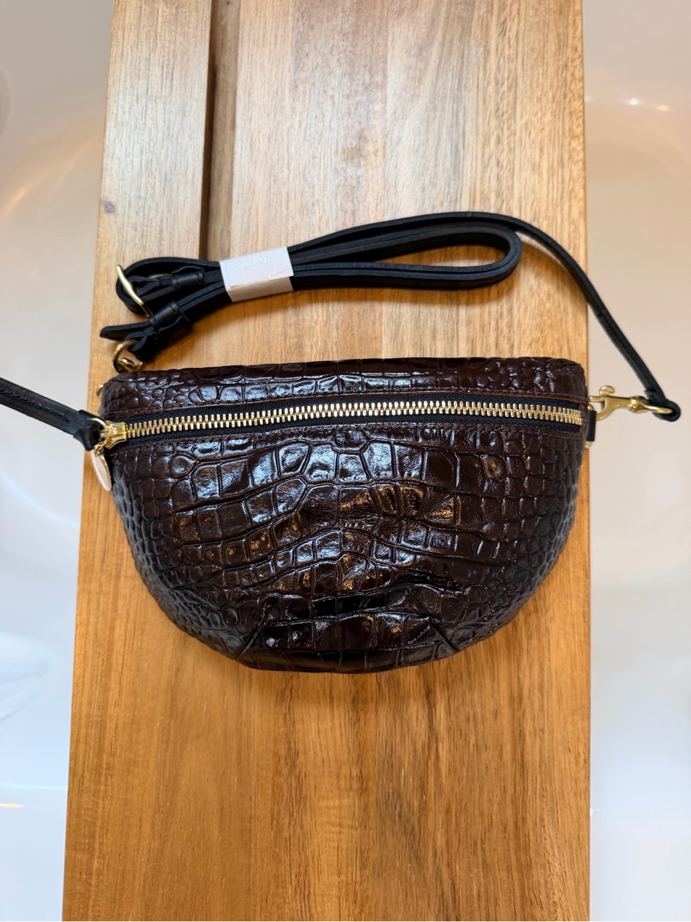 Clare V Petite Fanny NWT
Mahogany Embossed Croco